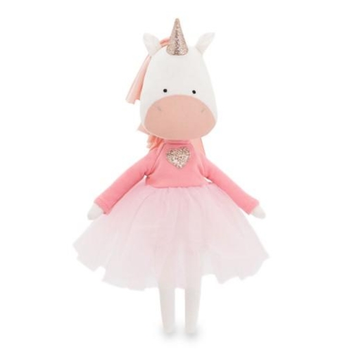 Cotti Motti Jednorożec Daphne 30 cm Orange Toys, materiałowa maskotka, sukienka z tiulem