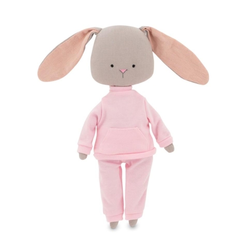 Cotti Motti Króliczek Lucy 29 cm Orange Toys, materiałowa maskotka, różowy dresik, w komplecie drugie ubranko - strój syrenki, w komplecie drugie ubranko - strój syrenki
