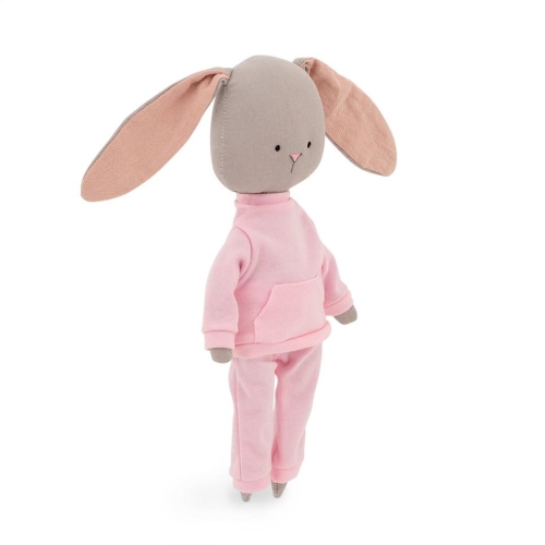 Cotti Motti Króliczek Lucy 29 cm Orange Toys, materiałowa maskotka, różowy dresik, w komplecie drugie ubranko - strój syrenki