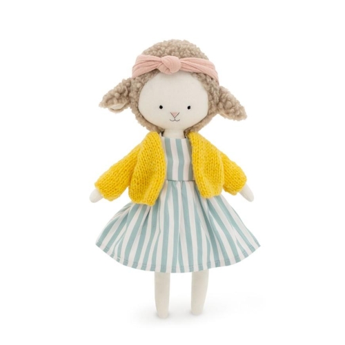 Cotti Motti Owca Zoe 30 cm Orange Toys, materiałowa maskotka, opaska, sweterek, sukienka