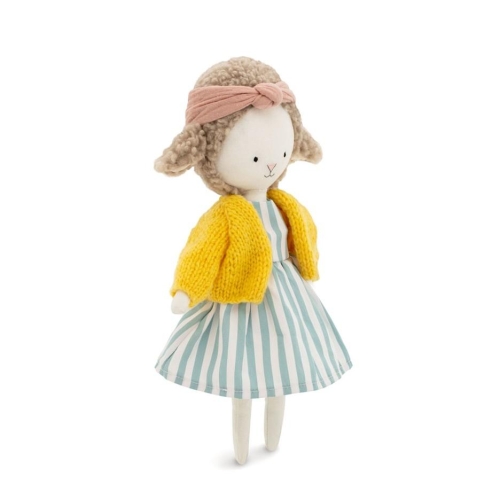 Cotti Motti Owca Zoe 30 cm Orange Toys, materiałowa maskotka, opaska, sweterek, sukienka