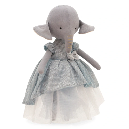 Cotti Motti Słoń Ali 30 cm Orange Toys, materiałowa maskotka, sukienka,  w komplecie drugie ubranko - strój syrenki