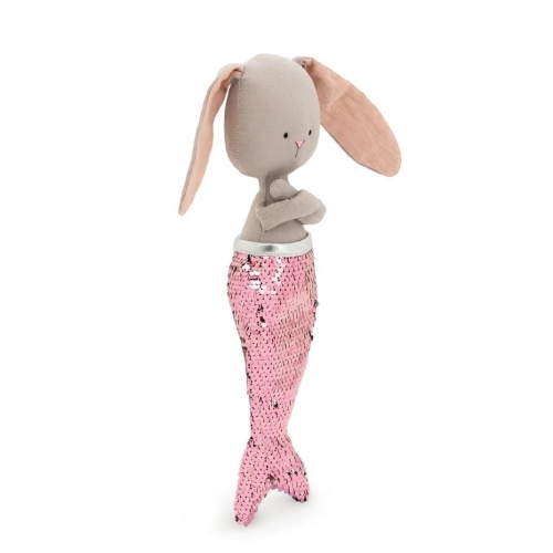 Cotti Motti Króliczek Lucy 30 cm Orange Toys, materiałowa maskotka, cekinowy syreni ogon