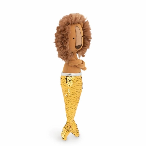 Cotti Motti Lew Simon 30 cm Orange Toys, materiałowa maskotka, cekinowy syreni ogon
