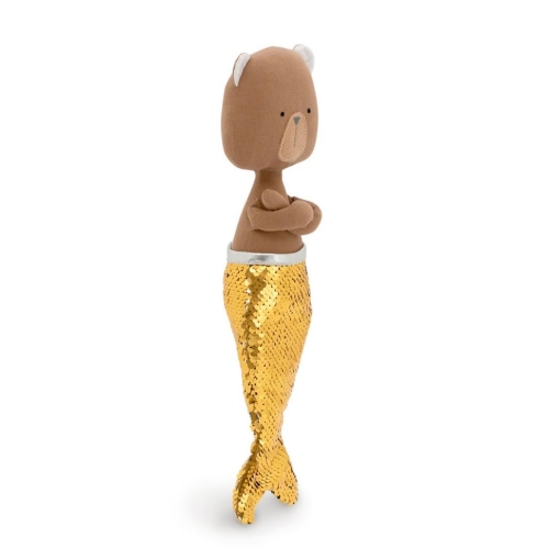 Cotti Motti Niedźwiedź Oscar 30 cm Orange Toys, materiałowa maskotka, cekinowy syreni ogon