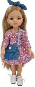 Sukienka, opaska i torebka dla lalki Paola Reina Amigas 32 cm
