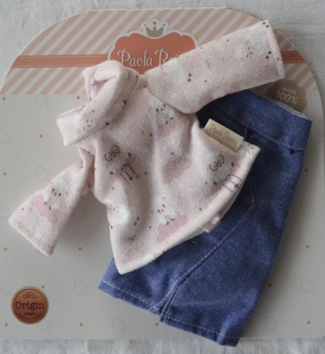 Oryginalne ubranko Paola Reina dla lalki 32 cm Amigas 54875, bluza, długa spódnica