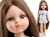 Lalka Hiszpańska 32 cm Paola Reina Amigas 13213 Carol + pudełko, klasyczna, cała z winylu, w piżamce, długie do kostek proste brązowe włosy, brązowe oczy