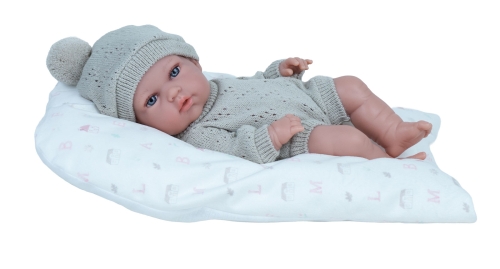 Lalka Hiszpańska 30 cm Arias 60976 cała z winylu, chłopiec, w ubranku, poduszka