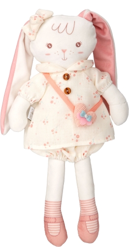Lalka Hiszpańska Szmacianka 34 cm Arias 60859 Króliczek Tilly ubrana w sukienkę i bloomersy