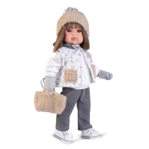 Oryginalne ubranko Antonio Juan dla lalki 45 cm Bella 28329P czapeczka, rękawiczki, torebka, bluzeczka, kamizelka, spodnie