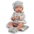 Lalka Hiszpańska 33 cm Antonio Juan 60029 Baby Toneta, bobas cały z winylu, dziewczynka, ubranko, smoczek, dwustronny kocyk