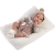 Lalka Hiszpańska 42 cm Antonio Juan 33019 Erika, bobas miękki brzuszek, dziewczynka, rzęsy, bez włosów, bluzeczka, krótkie spodenki na szelki, wiązana czapeczka, skarpetki, smoczek, poduszka