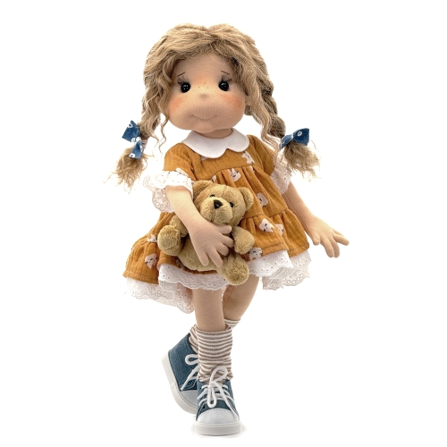 Lalka 38 cm Lullu Dolls Balbinka w ubranku, 3 warianty wyboru, na zdjęciu wariant 3 kolekcjonerski (F.A.B.)