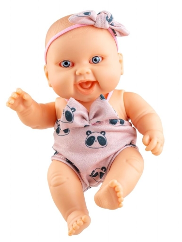 Lalka Hiszpańska 21 cm Paola Reina 30221 Peques, bobas cały z winylu, dziewczynka, body na ramiączko, opaska na głowę