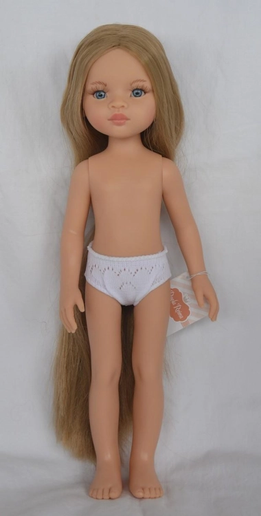 Lalka Hiszpańska 32 cm Paola Reina Amigas 32208 Manica, klasyczna, cała z winylu, w majteczkach, bez ubranka, długie blond włosy, niebieskie oczy