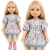 Lalka Hiszpańska 32 cm Paola Reina Amigas 78032, klasyczna, cała z winylu, niebieskie oczy, długie jasnoblond włosy, sukienka, rajstopki, buciki