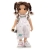 Spodnie ogrodniczki 9 dla lalki 38 cm Lullu Dolls, biały jeans, kieszenie, szelki