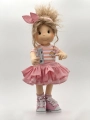Spódnica różowa kropki i paski Gabi dla lalki Lullu Dolls