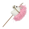 Akcesoria dla lalki Lullu Dolls konik na kijku Jednorożec różowy