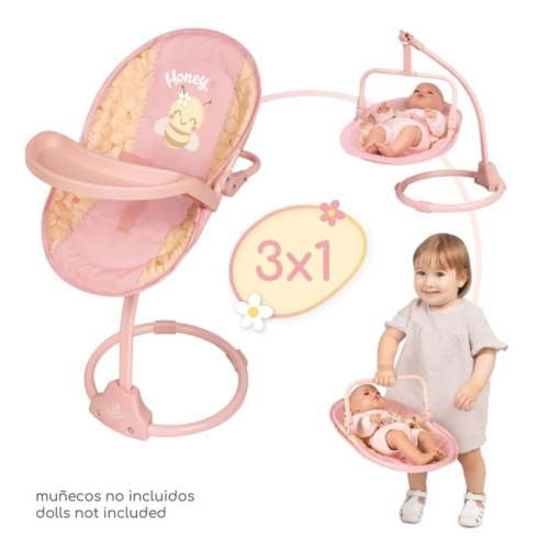 DeCuevas Toys Krzesełko 3w1 Honey dla lalek do 50 cm 51570