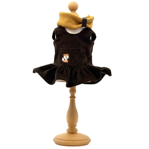 Sukienka sztruksowa dla lalki Lullu Dolls