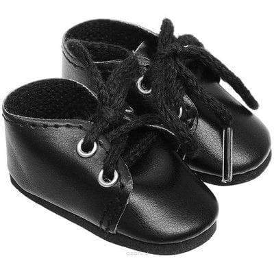 Oryginalne buty Paola Reina dla lalki 32 cm Amigas 63222 czarne wiązane buciki
