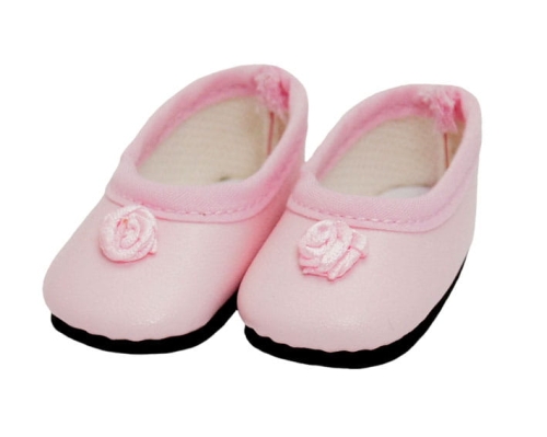 Oryginalne buty Paola Reina dla lalki 32 cm Amigas 63213 różowe pantofelki z kwiatuszkiem