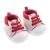Oryginalne buty Antonio Juan dla lalki 42 cm Bobas 92004_6, beżowe z czerwonymi sznurówkami z gumki