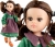 Lalka Hiszpańska 32 cm Paola Reina Amigas 04857 Noelia, klasyczna, cała z winylu, przegubowa ruchome stawy, brązowe oczy, brązowe włosy spięte w dwa kucyki, sukienka z kołnierzykiem, majteczki, buciki