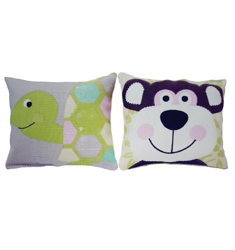 Poduszka jasiek 12 dla lalki 21-32 cm żółwik - małpka