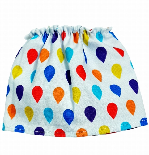 Spódniczka dla lalki Paola Reina Amigas 32 cm, biała w kolorowe kropelki