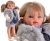 Lalka Hiszpańska 33 cm Antonio Juan 25297 Emily, klasyczna, cała z winylu, w ubranku, blond włosy z grzywką, rzęsy