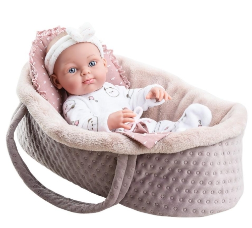 Oryginalne ubranko Paola Reina dla lalki 32 cm Bobas Minipikolina 55121, bluzeczka, półśpiochy, opaska na głowę, mała chusteczka