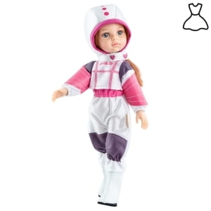 Oryginalne ubranko Paola Reina dla lalki 32 cm Amigas 54660, hełm i kombinezon astronauty