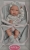 Lalka Hiszpańska 33 cm Antonio Juan 60029 Baby Toneta, bobas cały z winylu, dziewczynka, ubranko, smoczek, dwustronny kocyk