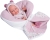 Lalka Hiszpańska 33 cm Antonio Juan 60248 Clara, uśmiechnięty bobas cały z winylu, dziewczynka, bez włosów, rzęsy, w ubranku, smoczek, wiązany kocyk / kołderka