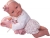 Lalka Hiszpańska 34 cm Antonio Juan 70358 Baby Toneta Posturitas, bobas, miękki brzuszek, w ciele stelaż, który pozwala na zmiany pozycji, w ubranku, smoczek, kocyk
