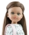 Lalka Hiszpańska 32 cm Paola Reina Amigas 04470 Simona, klasyczna, cała z winylu, ciemna skóra, zielone oczy, brązowe włosy, sukienka, majteczki, torebka, wiązane białe buciki