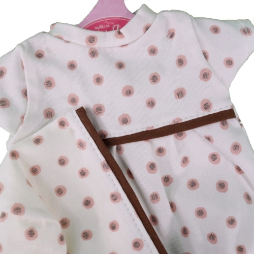 Oryginalne ubranko Antonio Juan dla lalki 27-33 cm Bobas 91033_10 rampers, wiązana czapeczka