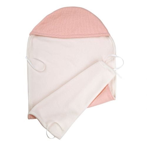 Lalka Hiszpańska 35 cm Arias 60750 bobas bez włosów miękki brzuszek, w ubranku, smoczek, wiązany kocyk z kapturem
