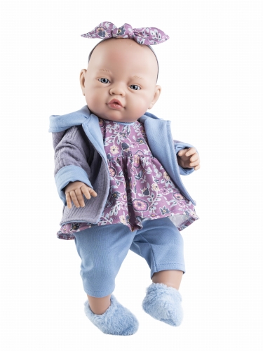 Lalka Hiszpańska 45 cm Paola Reina 05197 Bebita, bobas cały z winylu, dziewczynka, bez włosów, w ubranku