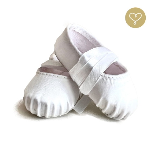 Buty baletki białe dla lalki 38 cm Lullu Dolls