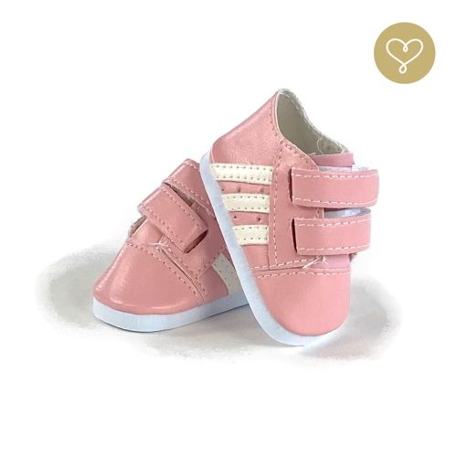 Buty różowe 2 dla lalki 38 cm Lullu Dolls zapinane na rzepy
