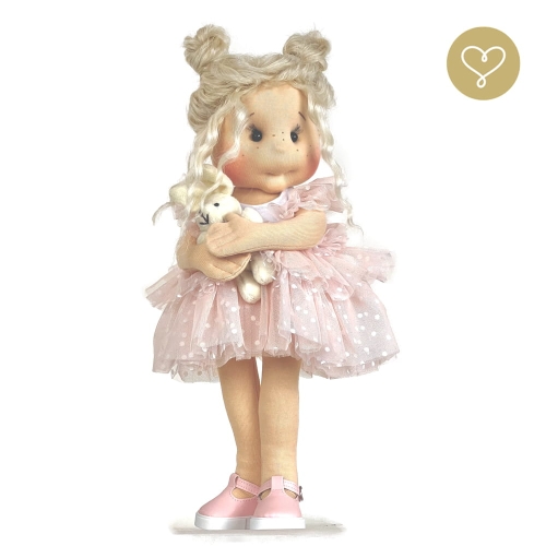 Buty różowe 3 dla lalki 38 cm Lullu Dolls z paseczkiem