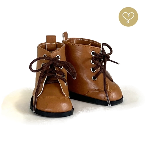 Buty skórzane brązowe dla lalki 38 cm Lullu Dolls