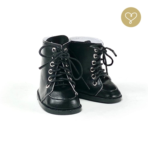 Buty skórzane czarne dla lalki 38 cm Lullu Dolls