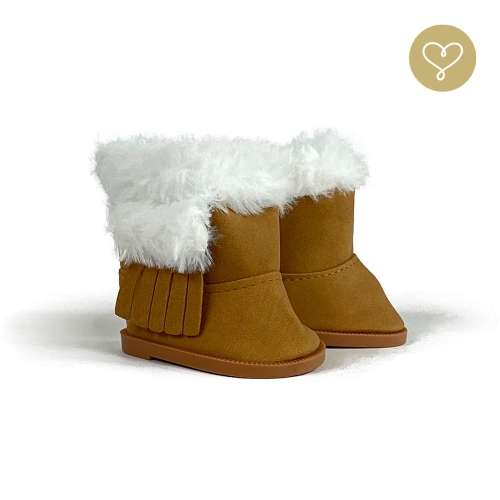 Buty zamszowe z kożuszkiem dla lalki 38 cm Lullu Dolls