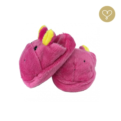 Buty kapcie Hippo dla lalki 38 cm Lullu Dolls różowe