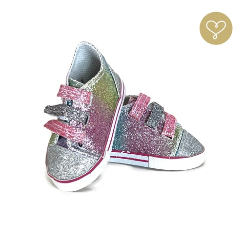 Buty trampki brokatowe dla lalki 38 cm Lullu Dolls
